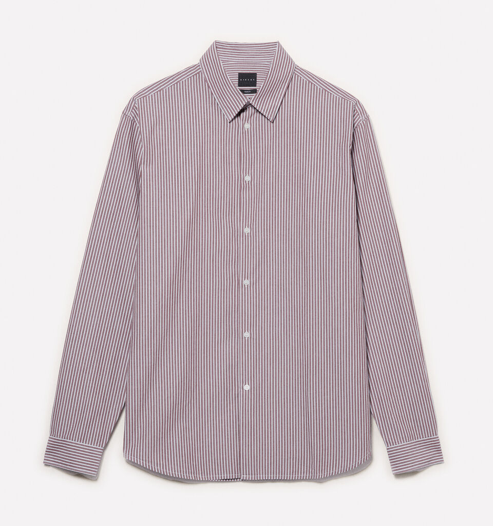 Pink yarn dyed shirt - men's regular fit shirts - Pink | Sisley image number 5